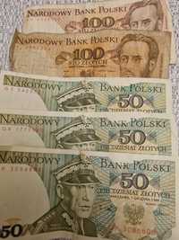 Stare banknoty 100 zl I 50 zl