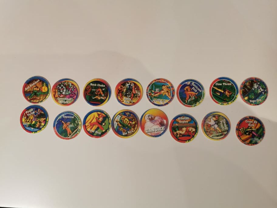TAZOS: Caps Spider-Man, Power Rangers, Street Fighter, DONETTES, etc