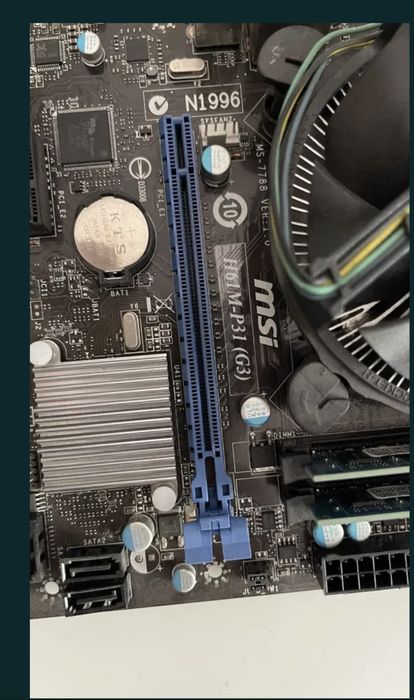Płyta główna MSI H61M-P31(G3) + procesor I7 + 8gb ram