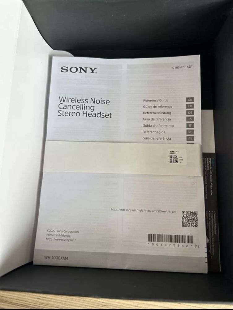 Sony WH1000XM4 Over-Ear Wireless NC Headphones - Preto