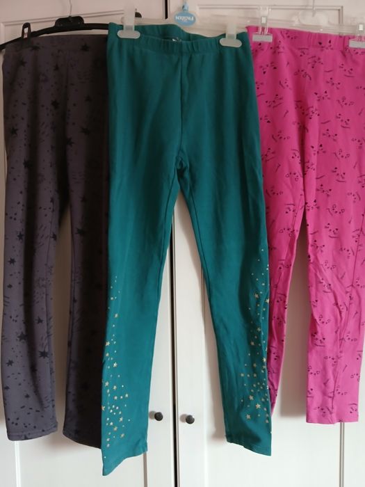 3 pary leginsów  na 9-10 lat