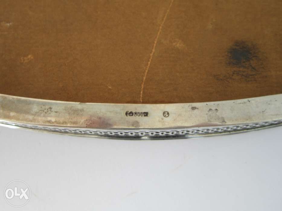 zabytkowa srebrna taca