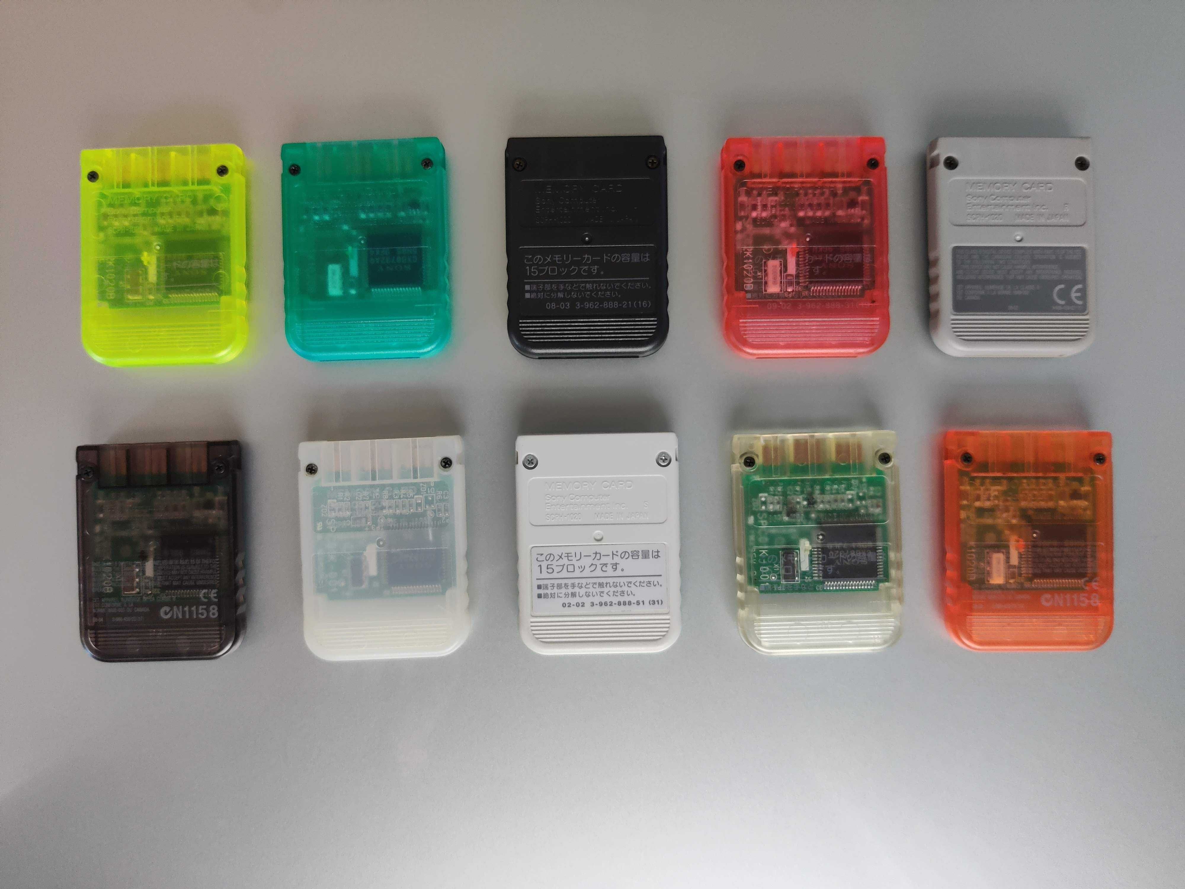 Conjunto cartões de memoria originais Playstation 1