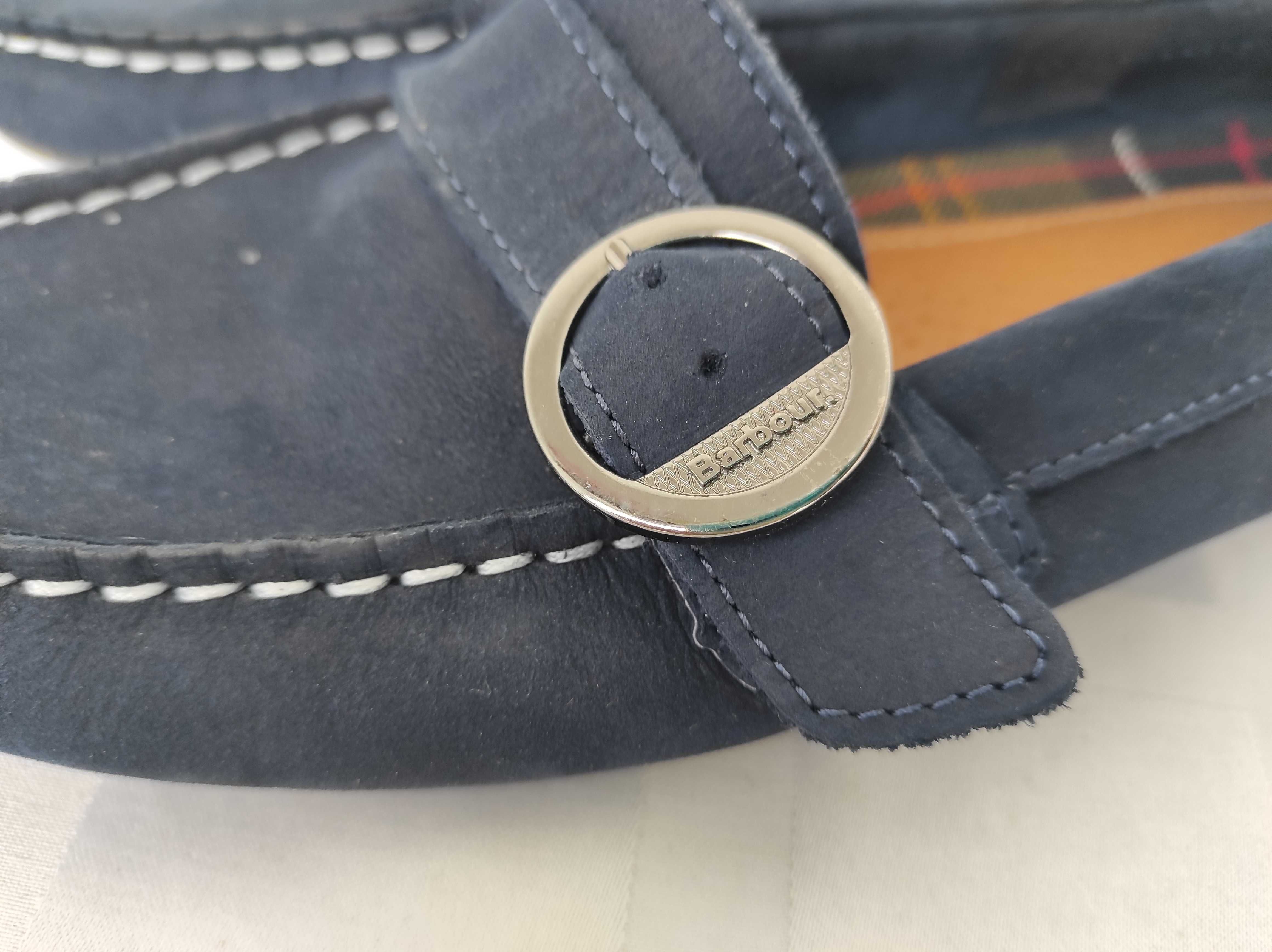 Брендовие замшевие мокасини Barbour р.37.5