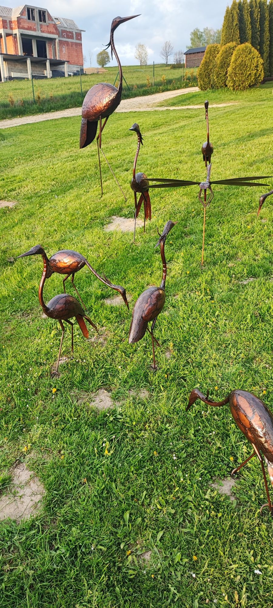 Ptak metalowy ok .80cm. wzależności od wersji.
