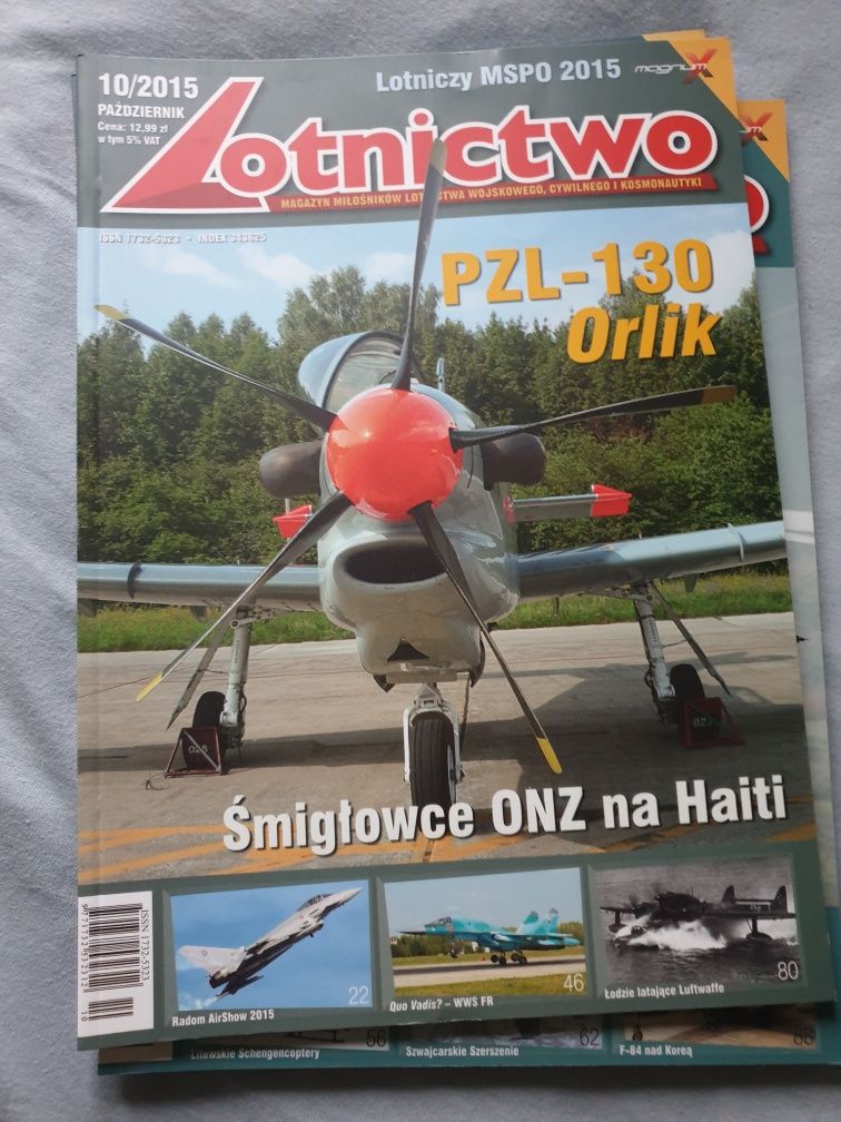 Zestaw 3 magazynów Lotnictwo 2015 nr 10, 11, 12