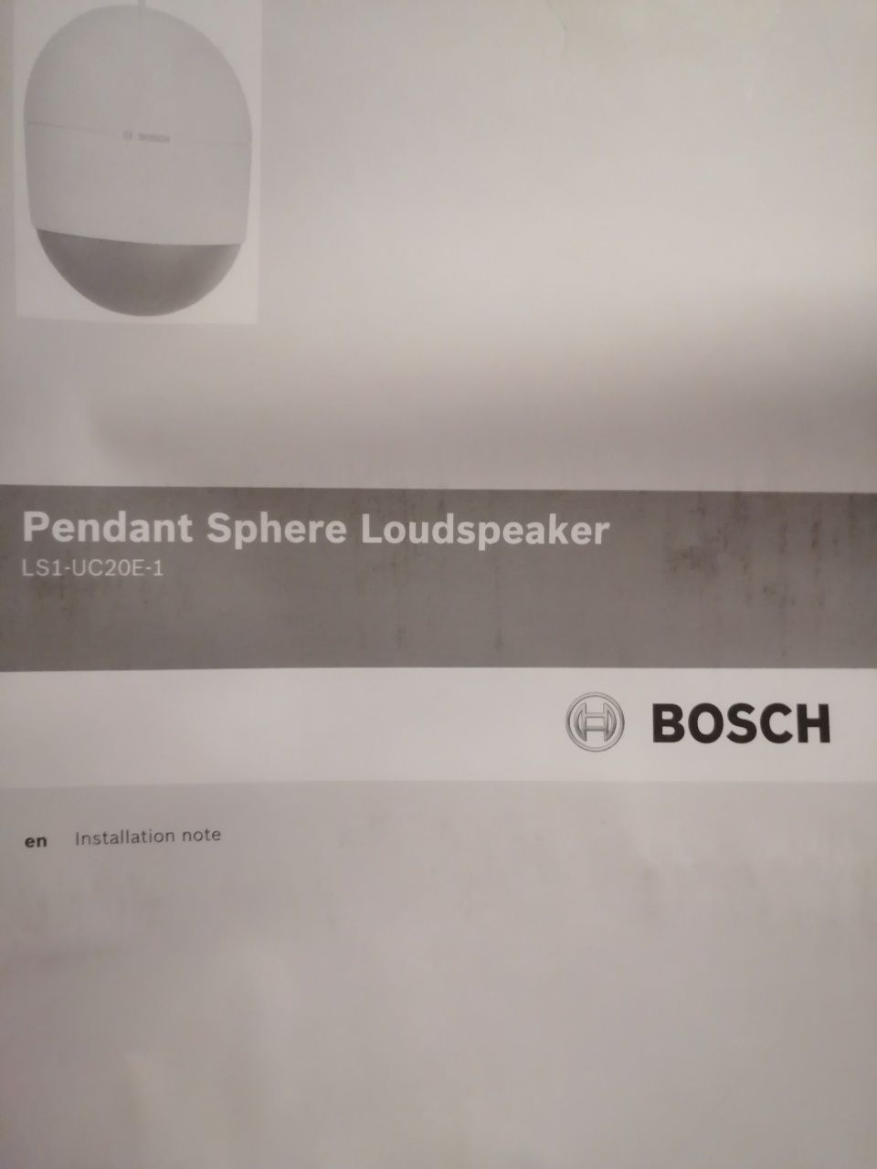 Pendant Sphere Loudspeaker, LS1‑UC20E‑1