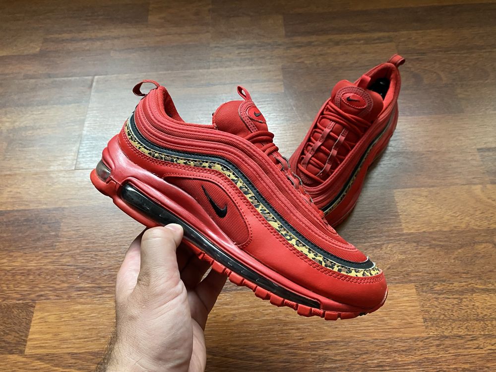 Nike Air Max 97 "Leopard Print" Red Black BV6113-600 Women's кроссовки