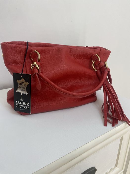 Стильна жіноча сумка з натуральної шкіри