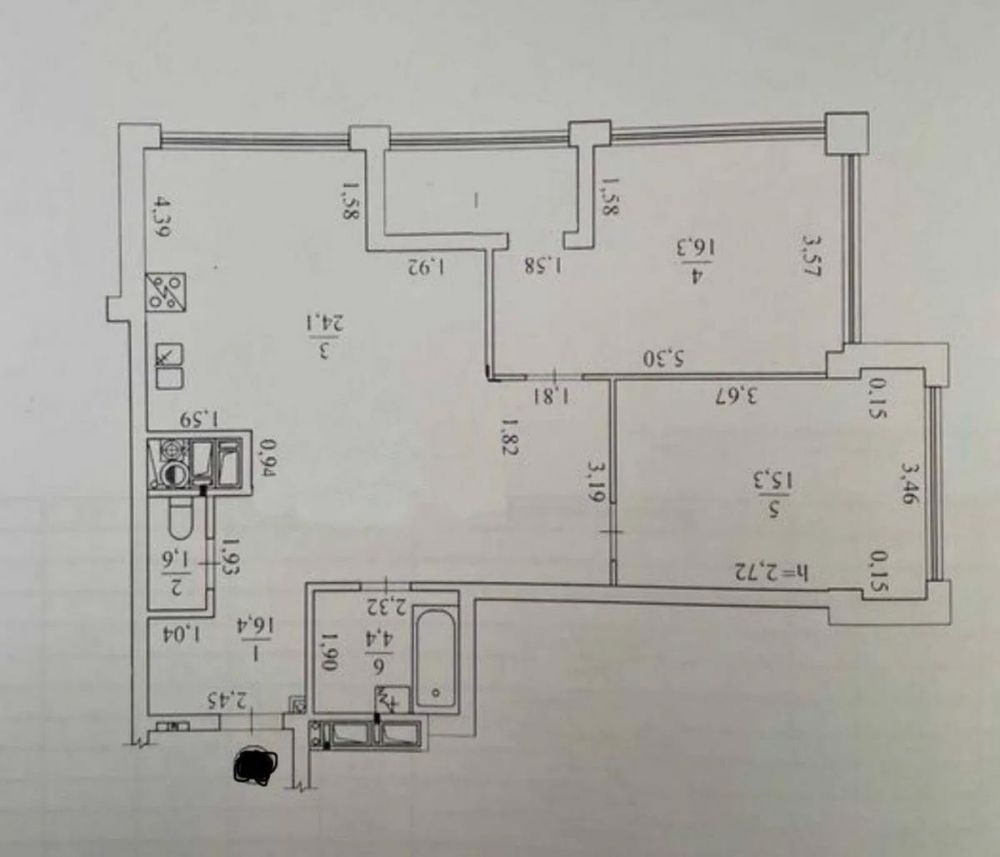 Продаж 2 кім квартира 82м² з кухнею-студією в ЖК Вільне Місто на Буйка