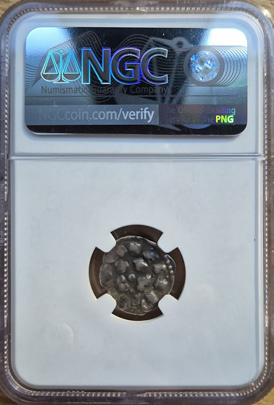 Srebrny denar cesarzy rzymskich Henryk III-V grading NGC