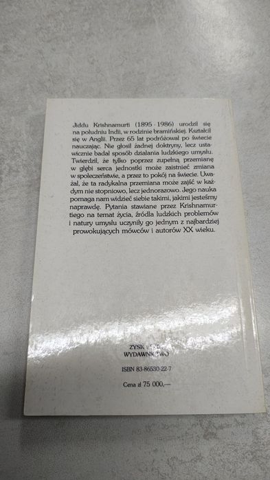 O konieczności przemiany. Jiddu Krishnamurti