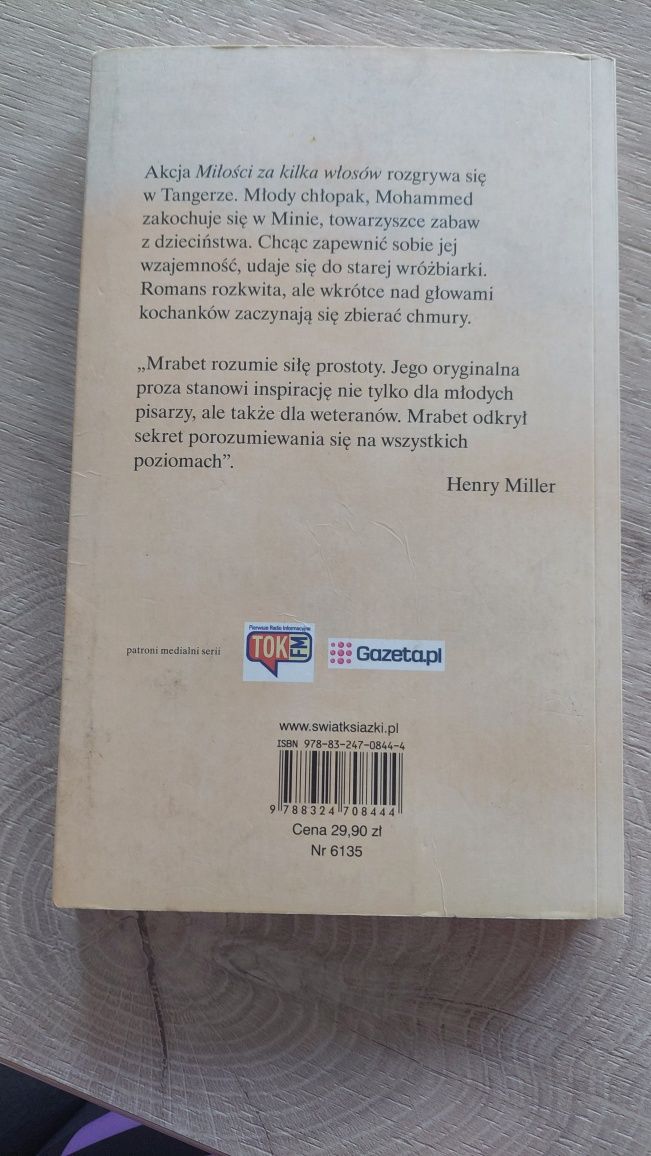 Książka "Miłość za kilka włosów" Mohammed Mrabet