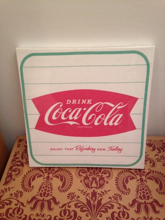 Quadro estilo Retro / Vintage da Coca-Cola Novo Selado