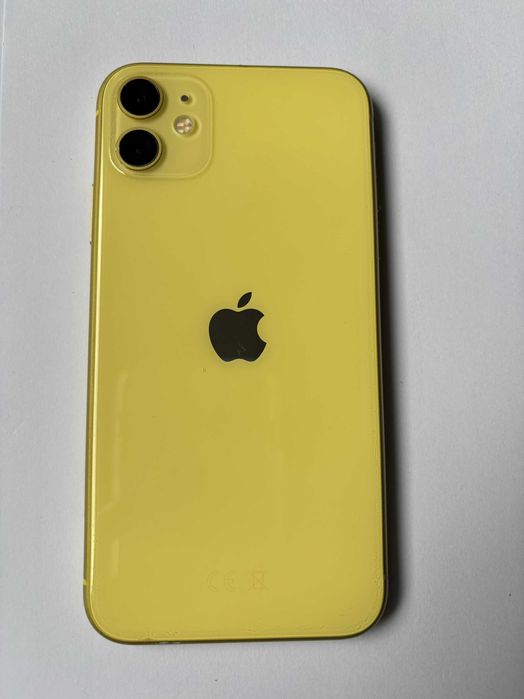 iPhone 11 żółty używany 128GB w 100% sprawny + akcesoria