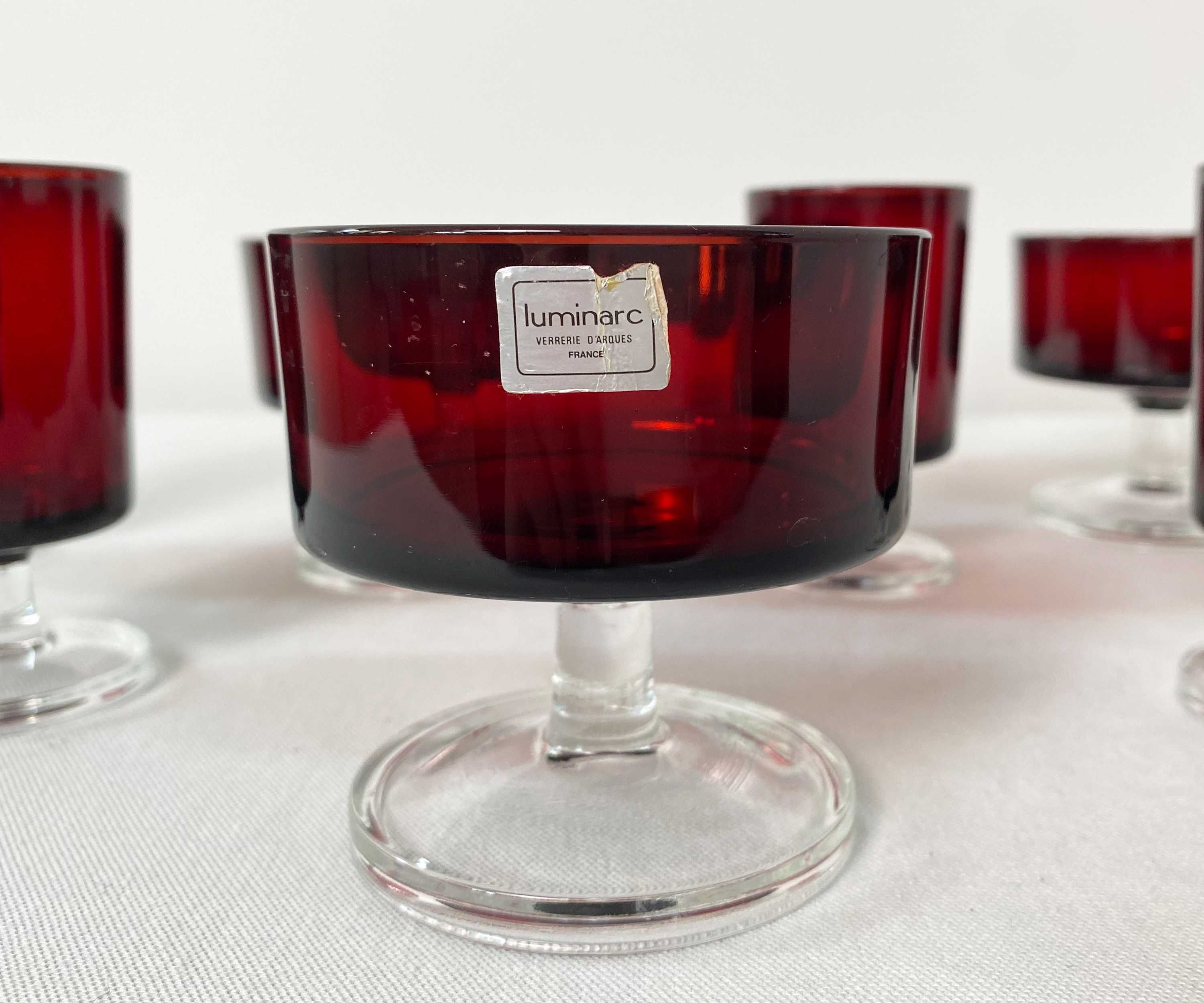 Zestaw szkło Luminarc "Cavalier Ruby Red" | 4 pucharki i 5 kieliszków