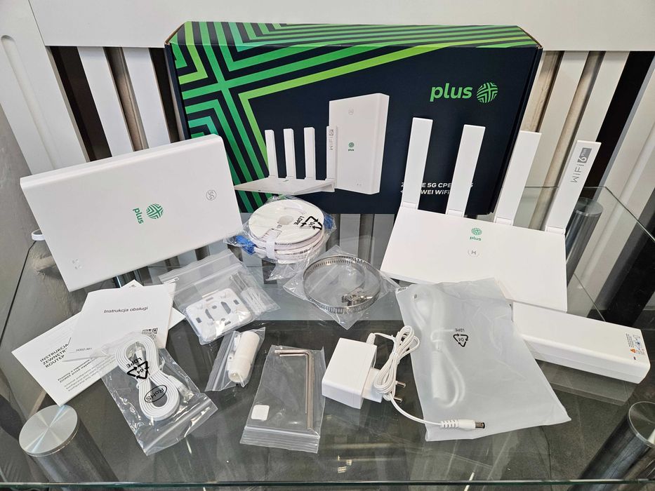 NOWY Router WiFi + Modem ZOWEE 5G CPE Max 5 + Huawei WiFi AX3 H352-381