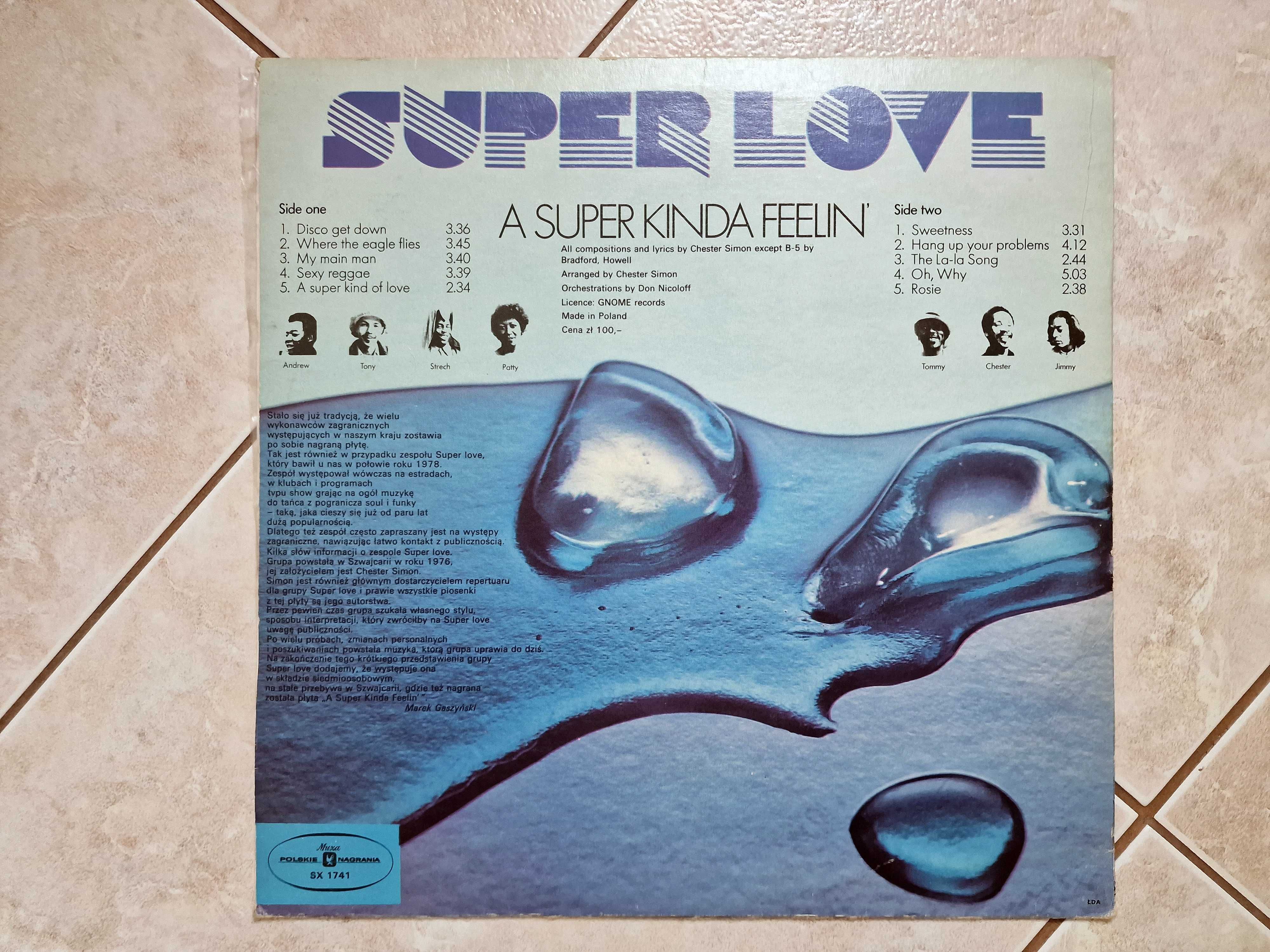 Płyta SUPER LOVE "A super kinda feelin" LP Winyl Polskie Nagrania 1979