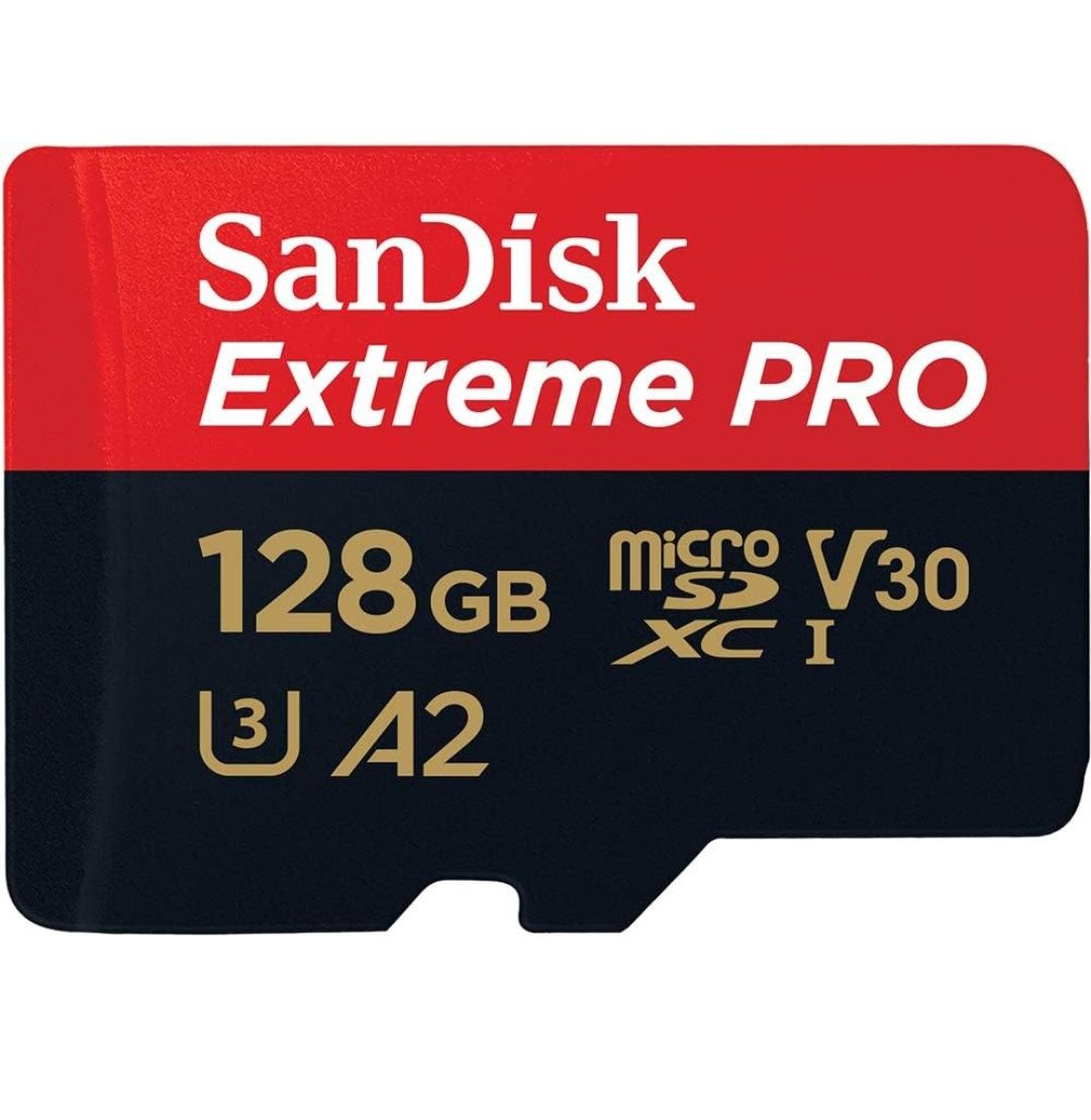 SANDISK Cartão Micro SDXC Extreme PRO 128GB (200MB/s) + Adaptador NOVO