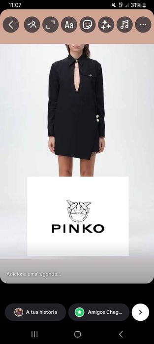 Pinko vestido preto