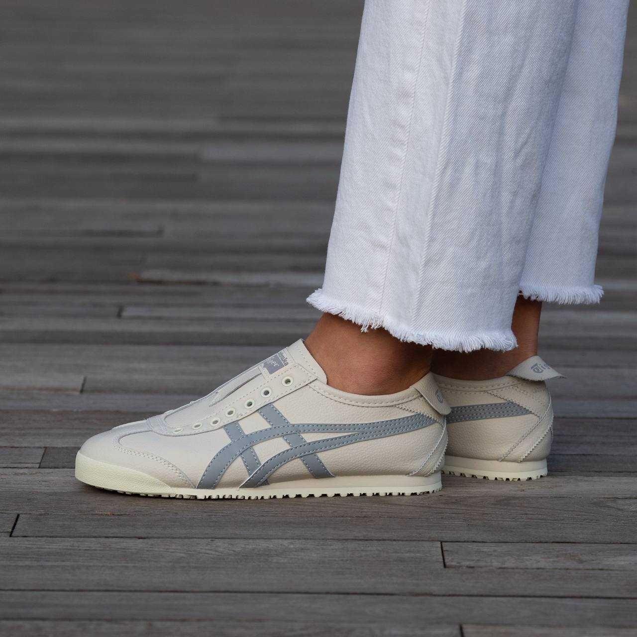 Asics Onitsuka Tiger Mexico 66 Slip-on Beige Blue 1 в 1 оригінал