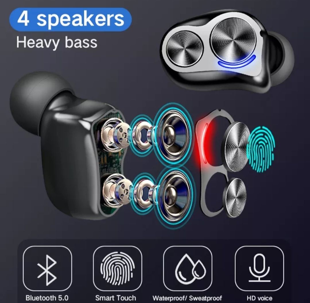 Headphones double speackers/strong bass