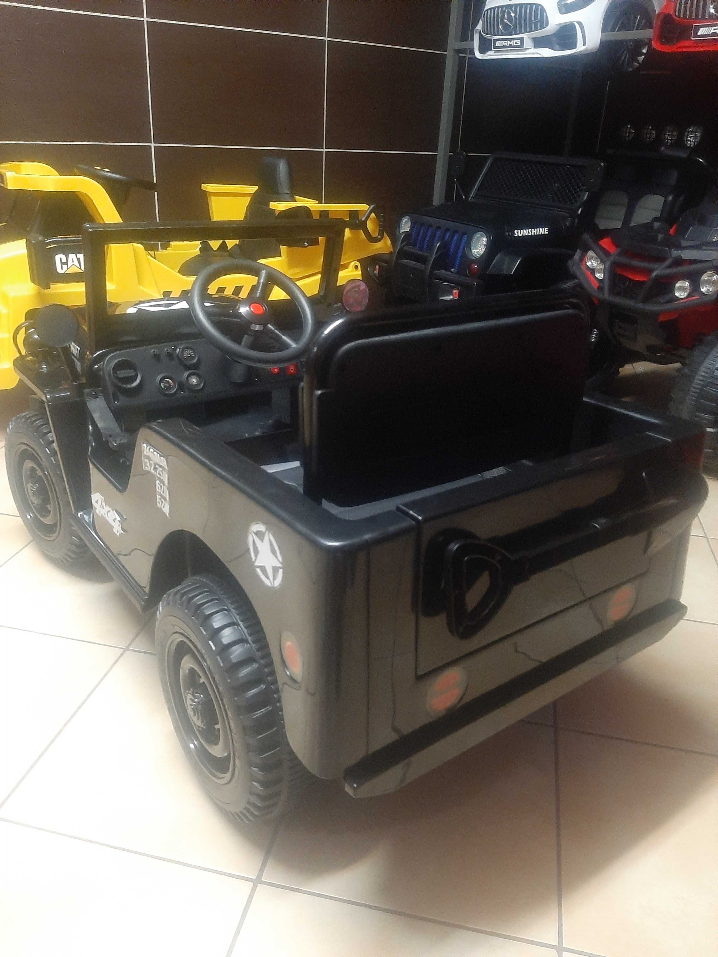 Samochód Auto Jeep Wojskowy Retro na akumulator dla dzieci Hit!