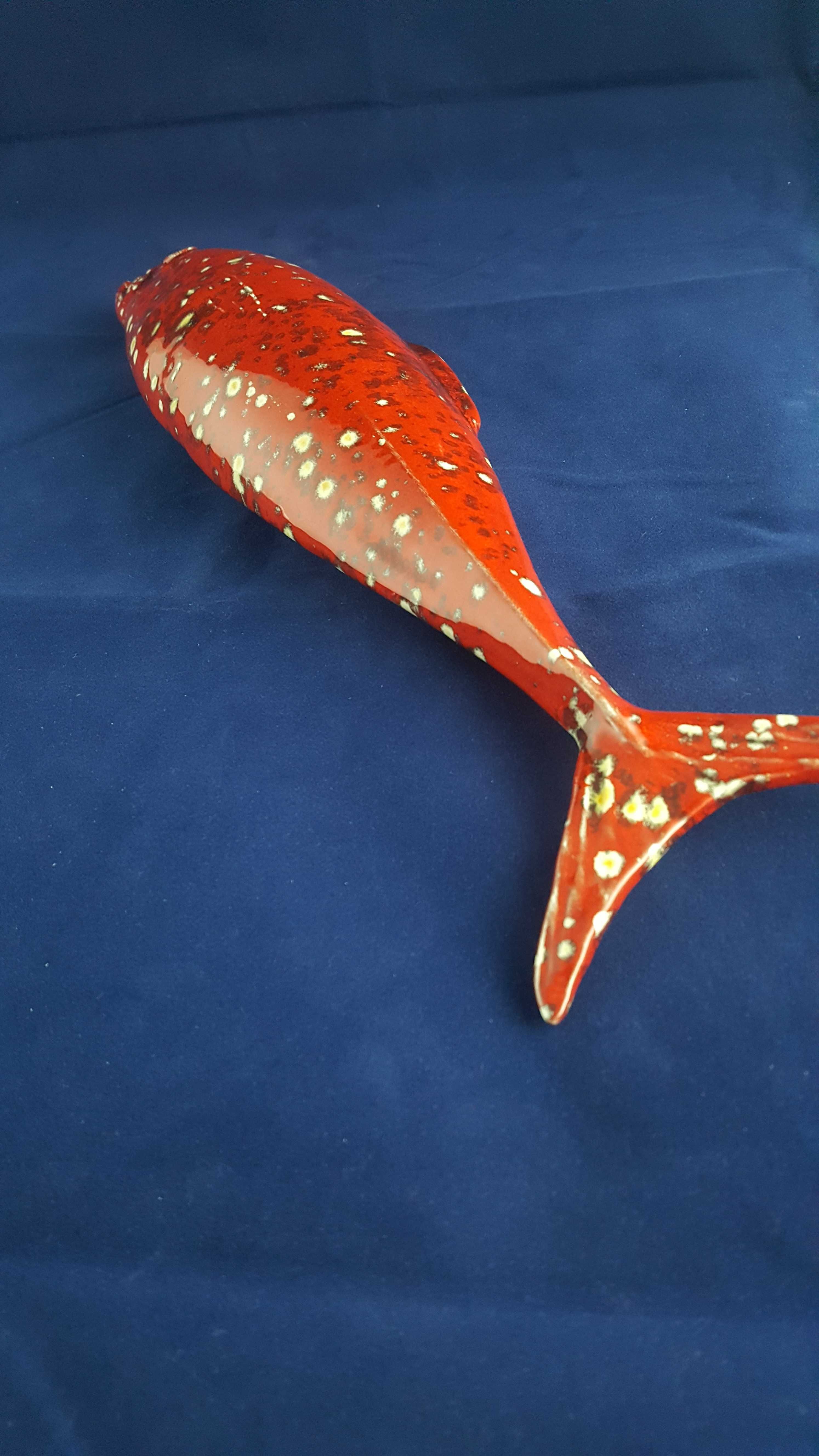 Cerâmica decorativa, sardinha em loiça vidrada - 40 cm