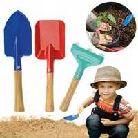 2 x Zestaw metalowych narzędzi ogrodowych dla dzieci 3 elementy.
