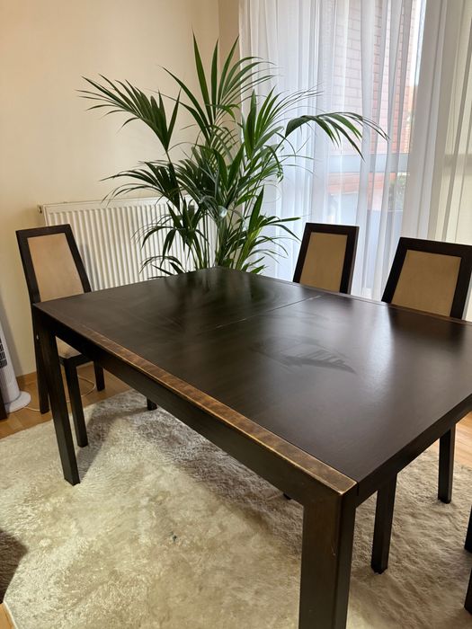 Stół ciemny 80 na 120 cm rozkładany