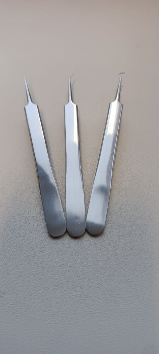 Nowe 2 x 3 szt zestawy penset do rzęs