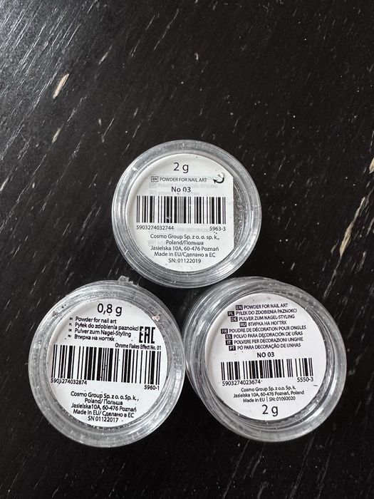 Pyłki do zdobienia paznokci NeoNail – zestaw 3 sztuki