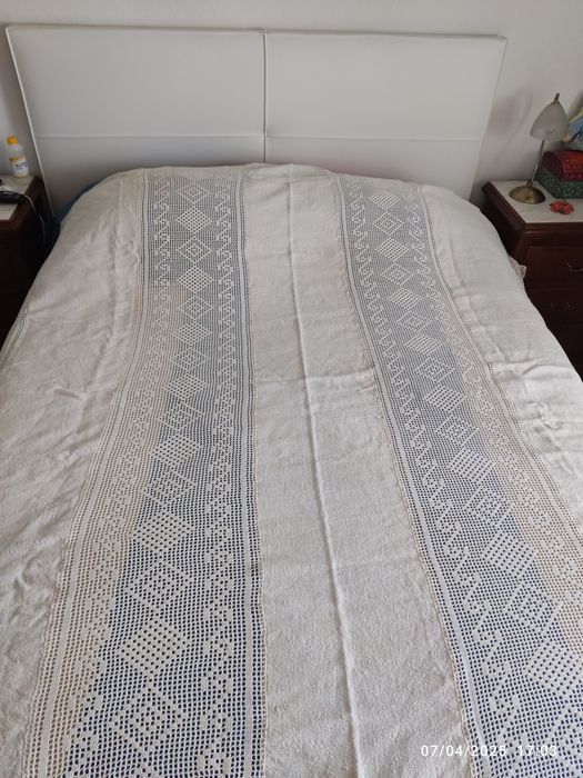 Colcha de cama em crochê