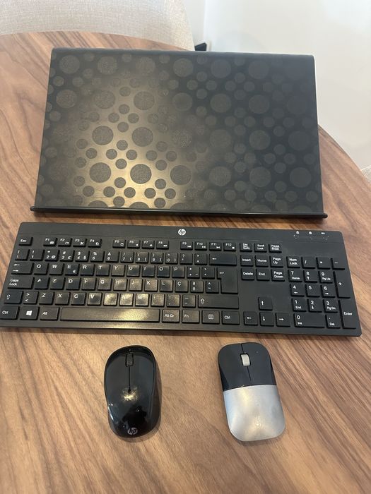 Teclado e ratos sem fio HP e base pc
