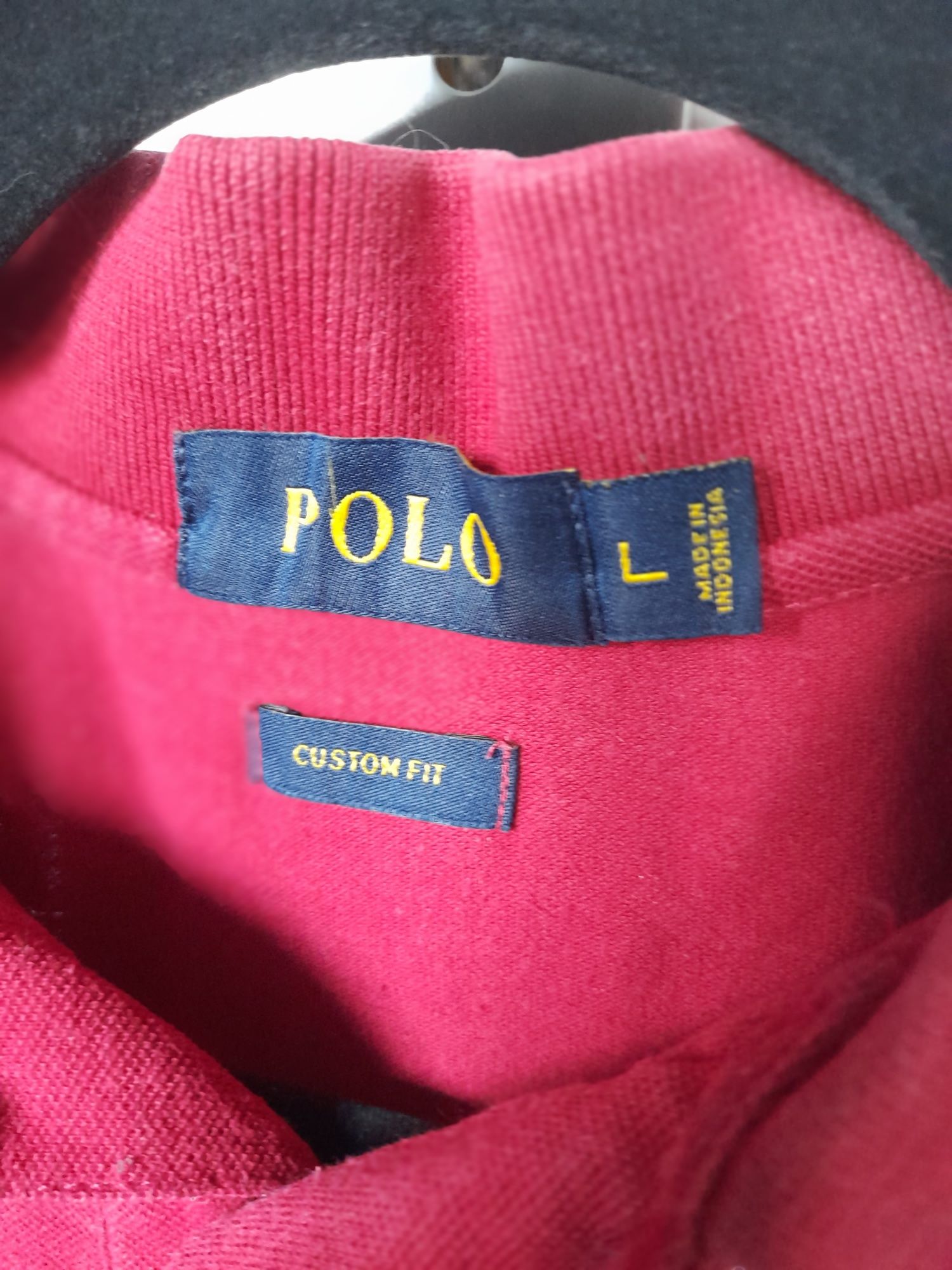 Polo ralph Lauren czerwona koszulka T-shirt logo Firmowa elegancka M L