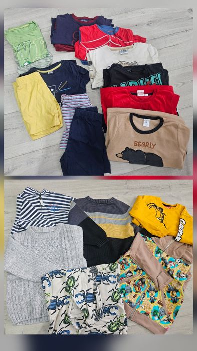 Paczka ubrań dla chłopca 201 elem. rozm. 110/116