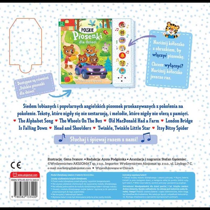 ANGIELSKIE PIOSENKI dla dzieci słuchaj i śpiewaj WYD.II AKSJOMAT