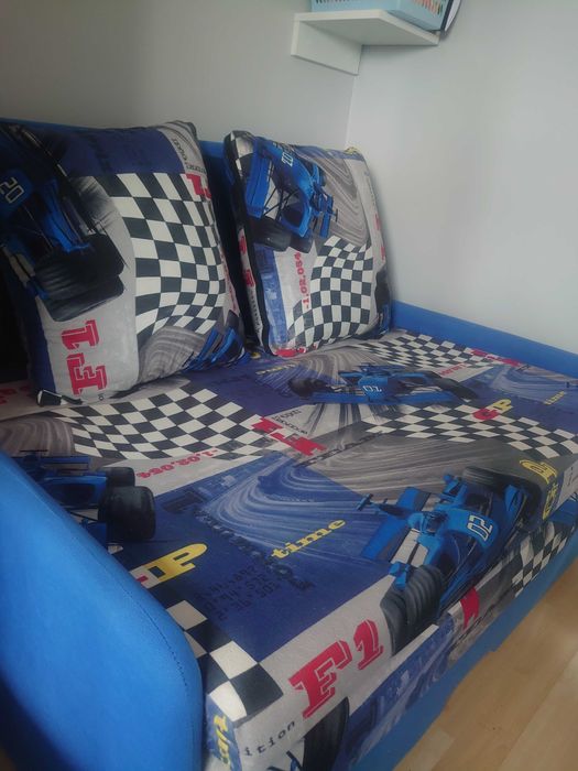 Sofa z funkcją spania 115 cm tapczan dziecięcy