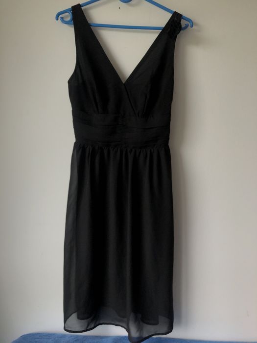 Czarna letnia sukienka na ramiączkach rozmiar 36 – stan bardzo dobry