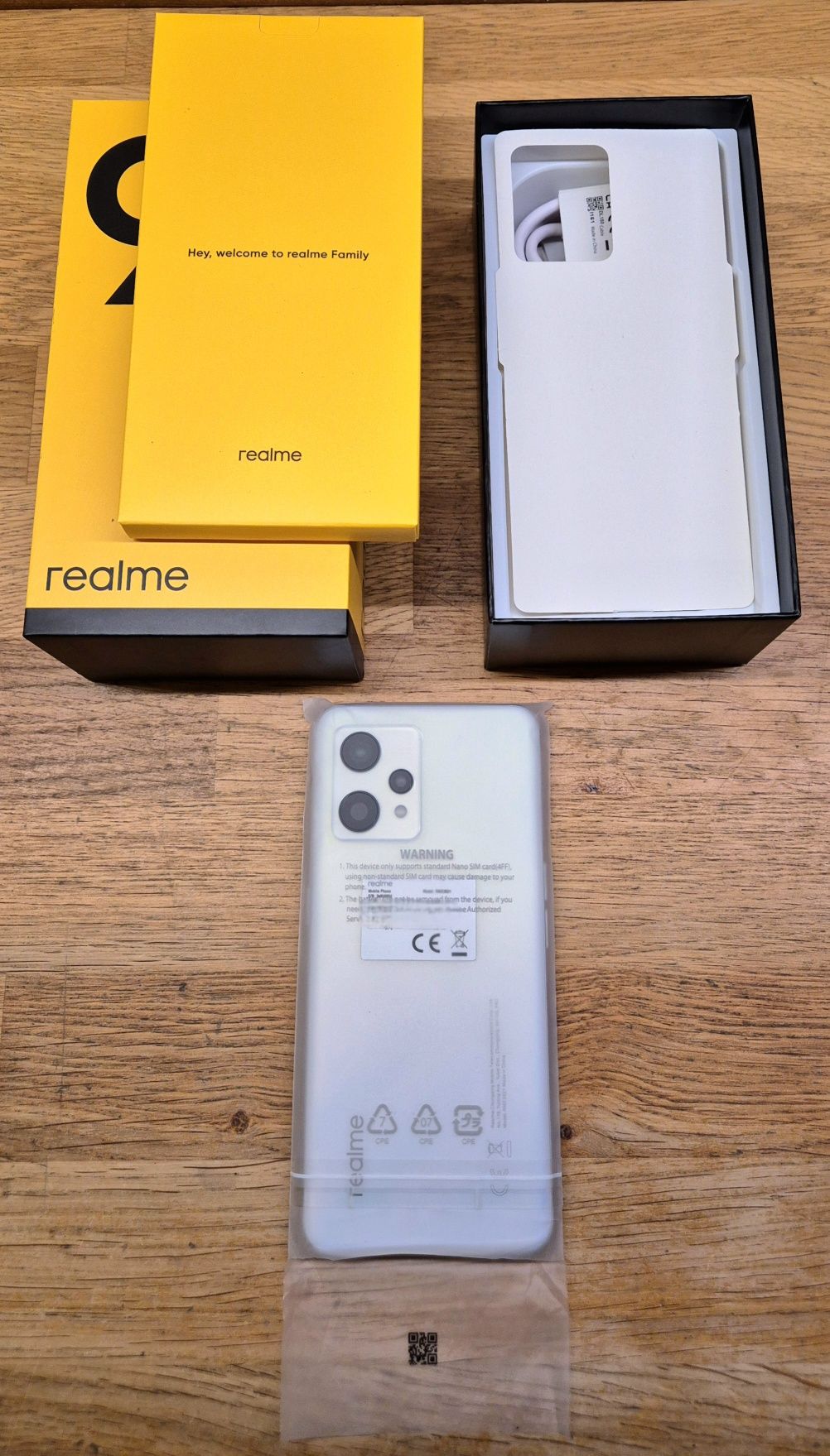 Realme 9 8/128GB Amoled 90Hz Display Smartfony Bialy