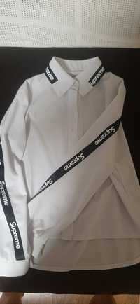 Белая Рубашка supreme на рост 135-145 см