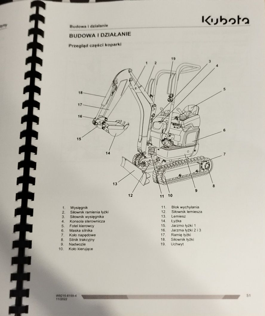 Instrukcja obslugi, podręcznik warszatowy  Kubota K008-3, U10-3 K008-5