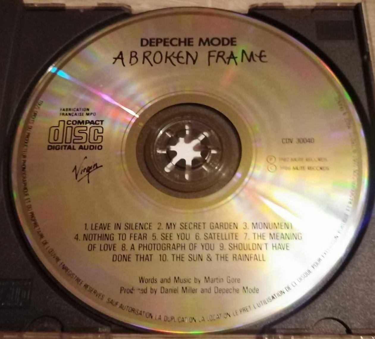 Depeche Mode - A Broken Frame CD wydanie Francja (Virgin, MPO)