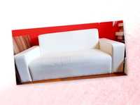 Nowoczesna sofa biała ekoskóra