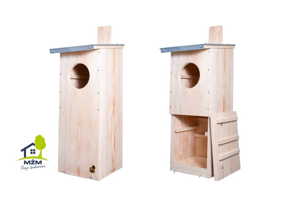 Budka skrzynka lęgowa dla ptaków wg. Sokołowskiego typ E puszczyk
