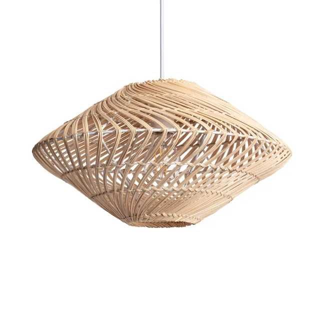 Candeeiro Suspenso Ledkia Rattan Towamba Natural – Novo