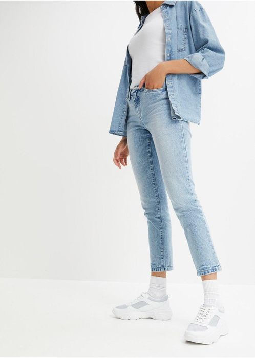 B.P.C spodnie jeansowe damskie rurki modne r.52