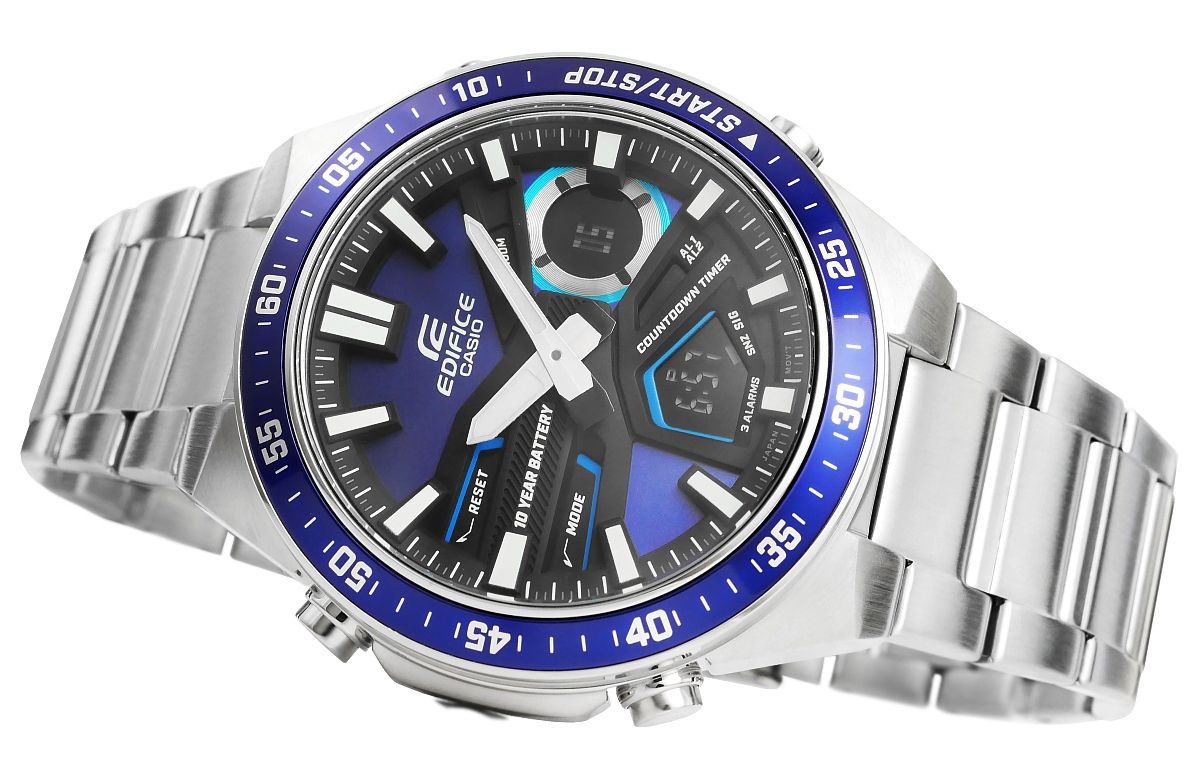 zegarek męski casio edifice efv-c110d-2avef 10 bar + box