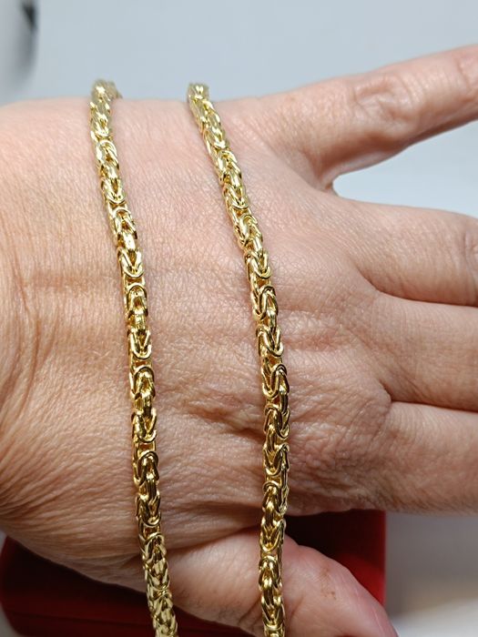 Złoty łańcuszek splot Królewski dł.50cm, złoto próby 585