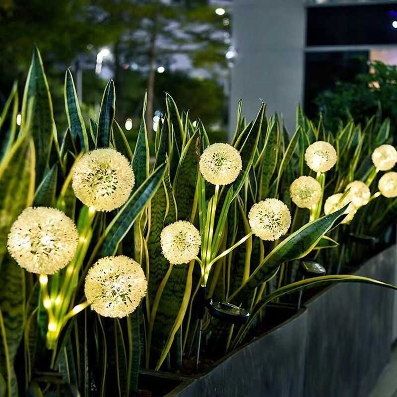LAMPA Lampka Solarna LED Wbijana KWIATY CZOSNEK Ozdoba Do Ogrodu 2 szt